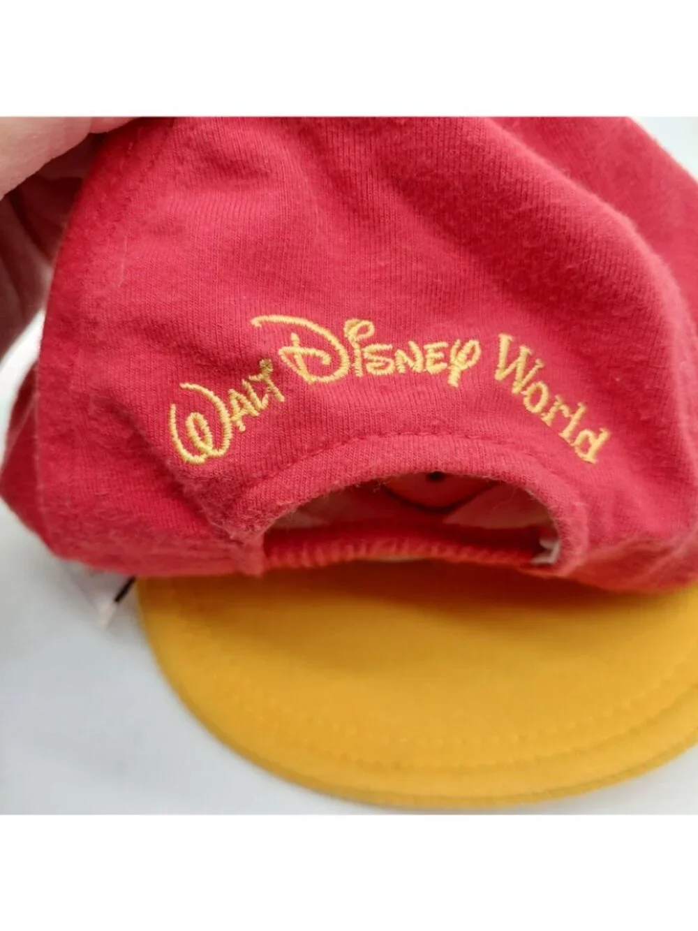 Walt Disney World Kids Baby Winnie the Pooh Fitted Hat Red Yellow READ